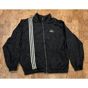 Vintage Adidas Windbreaker Track Jacket 3 Stripe Mens Size XL